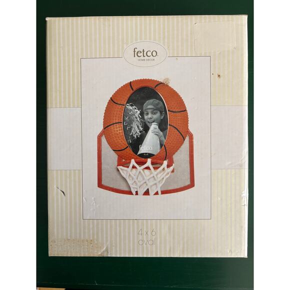 CHILDRENS FETCO TABLETOP OVAL BASKETBALL 4X6 RESIN PICTURE FRAME NIB 2003 - Picture 5 of 9